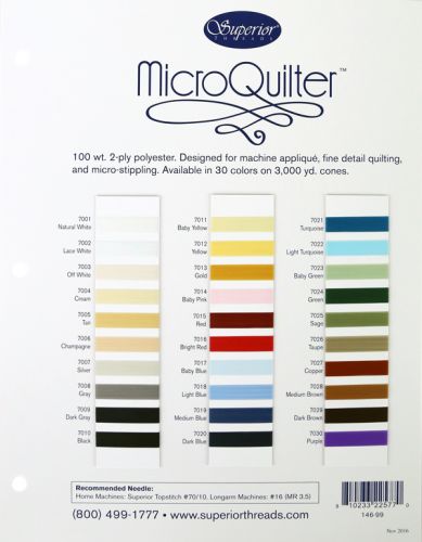 MicroQuilter Colour Card