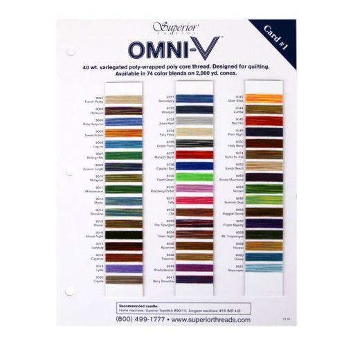OMNI-V #1 Colour Card